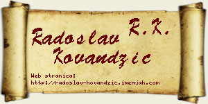 Radoslav Kovandžić vizit kartica